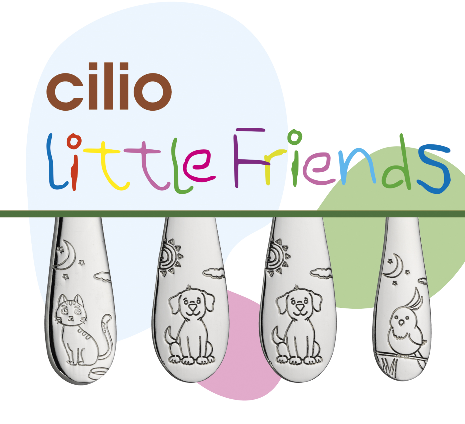 CILIO Kinderbestek LITTLE FRIENDS 4-delig