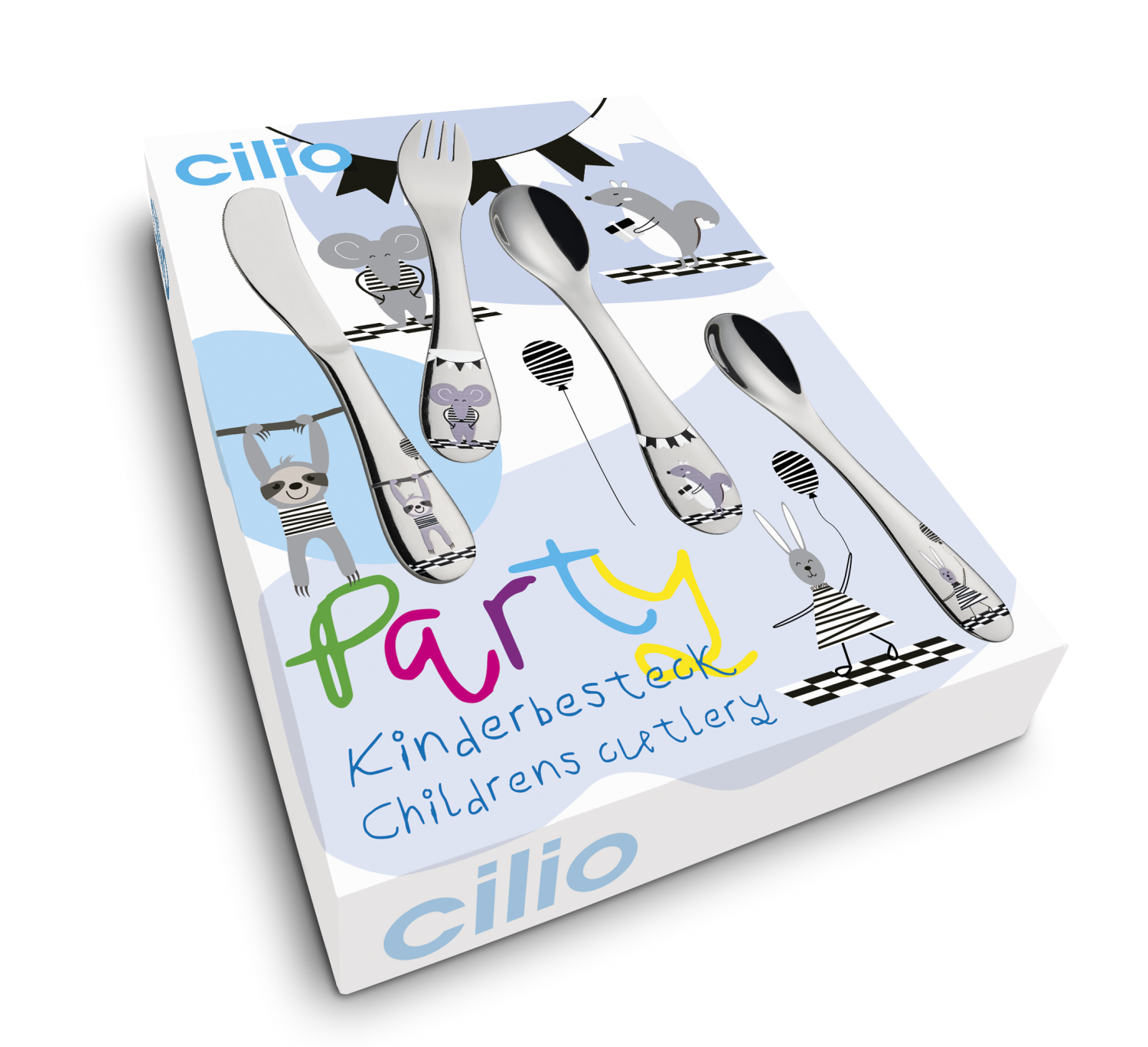 CILIO Kinderbestek PARTY 4-delig