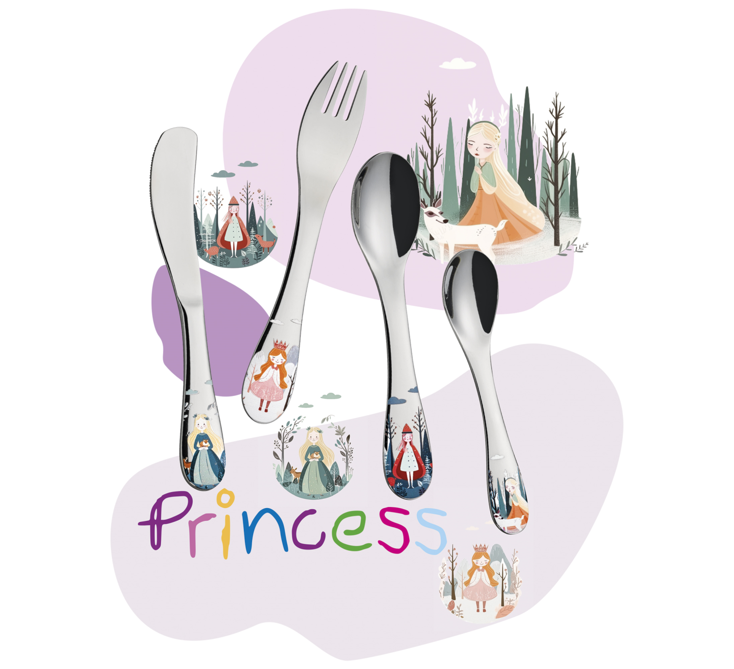 CILIO Kinderbestek PRINCESS 4-delig