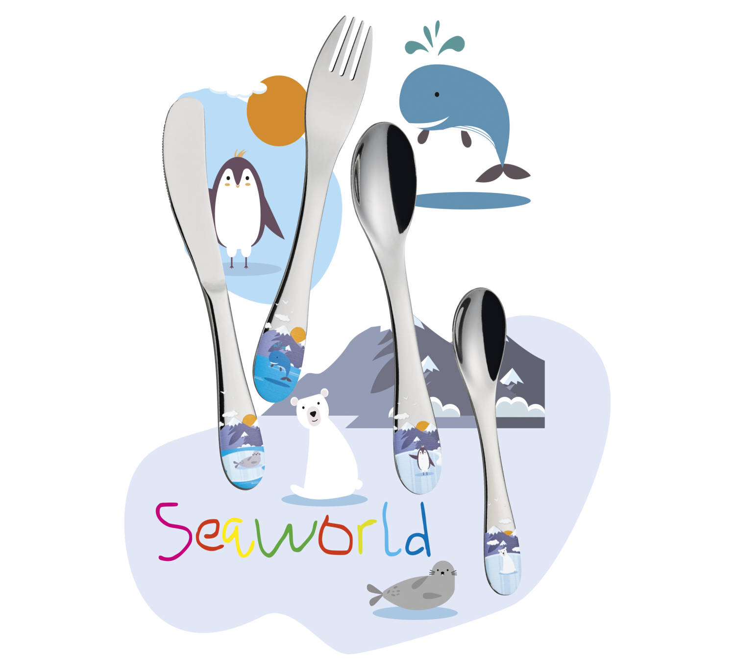 CILIO Kinderbestek SEAWORLD 4-delig