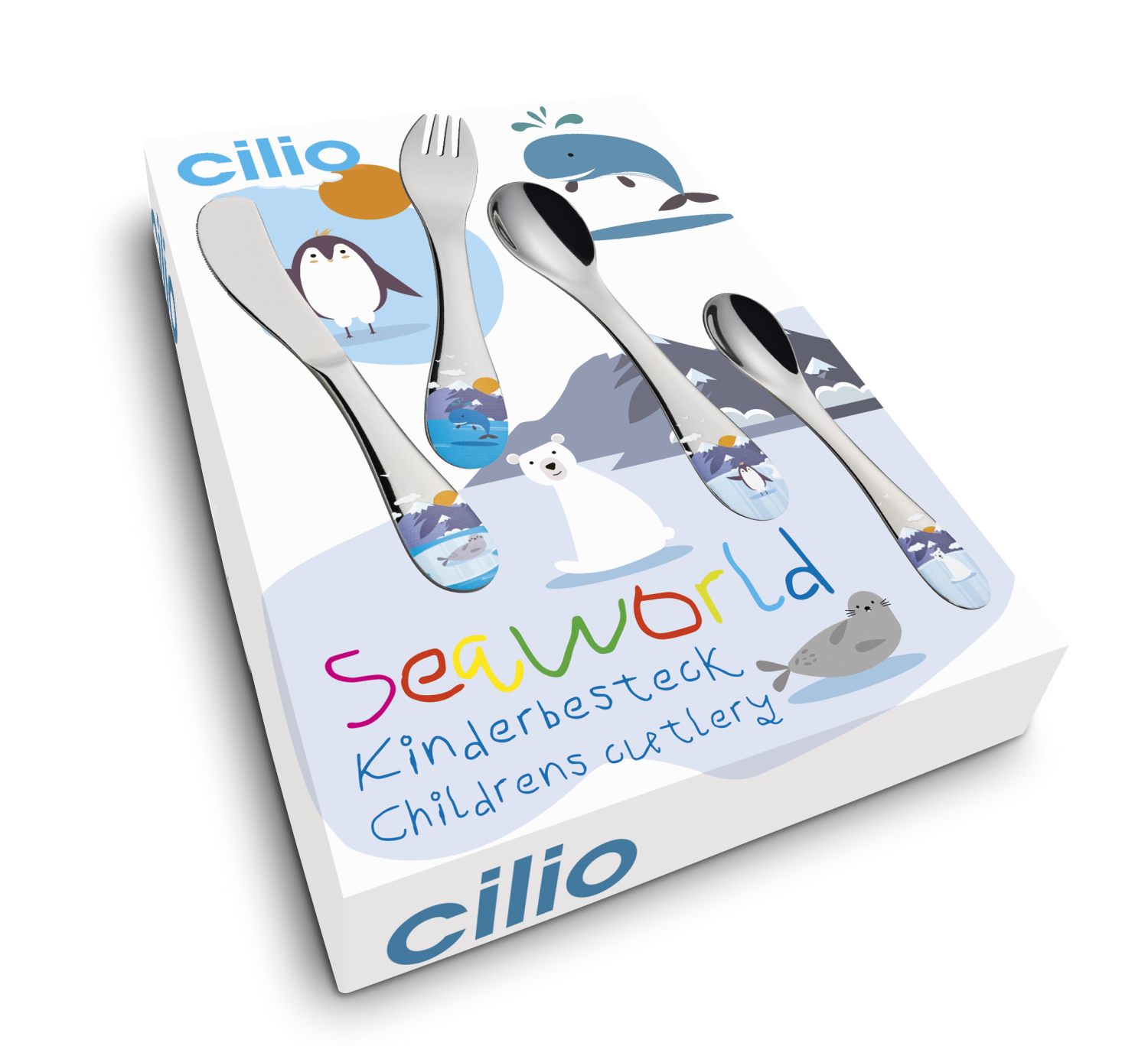 CILIO Kinderbestek SEAWORLD 4-delig
