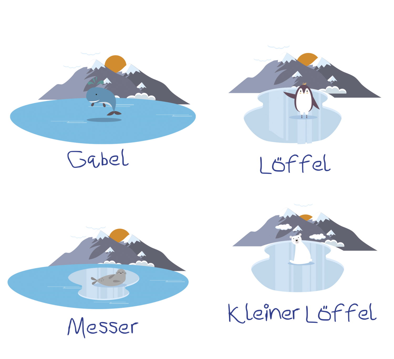 CILIO Kinderbestek SEAWORLD 4-delig