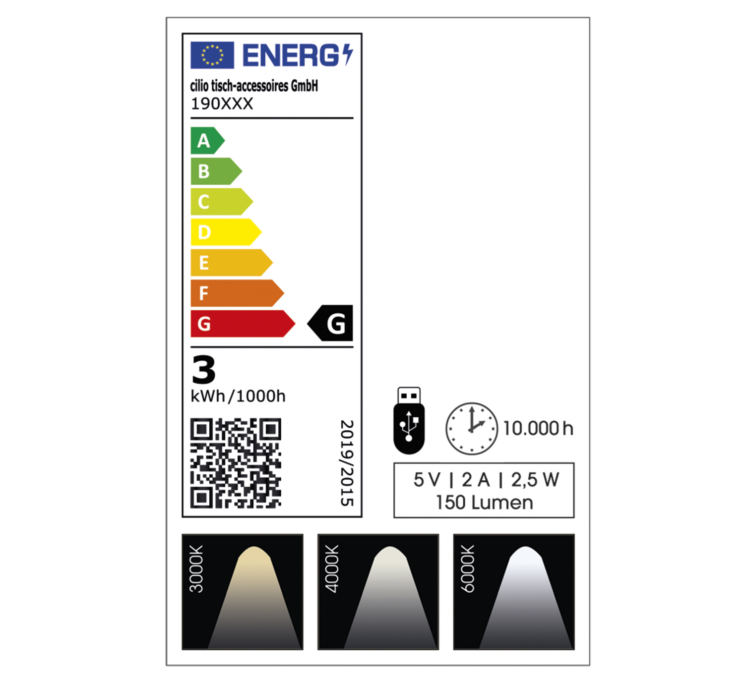 CILIO LED tafellamp SOLE grijs
