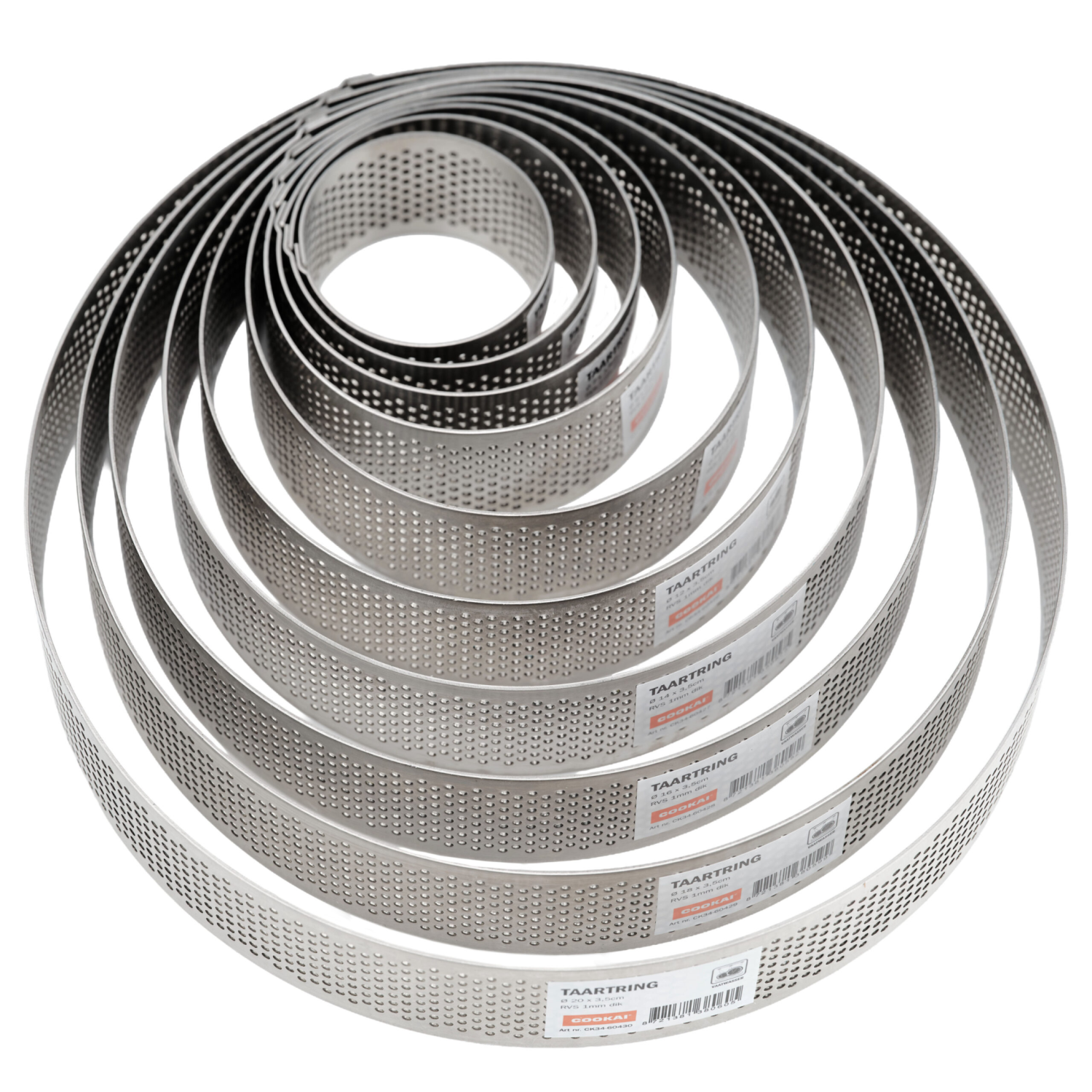 Cookai Taartring met gaatjes hoog 18cm