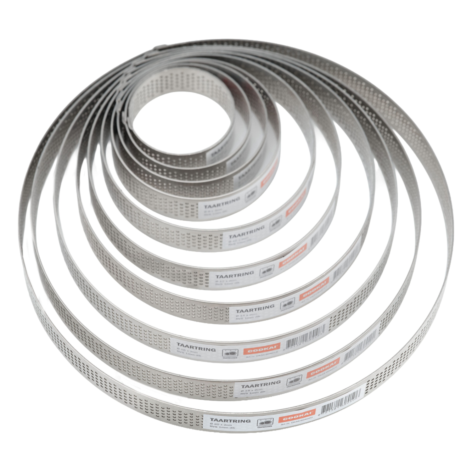 Cookai Taartring met gaatjes laag 8cm