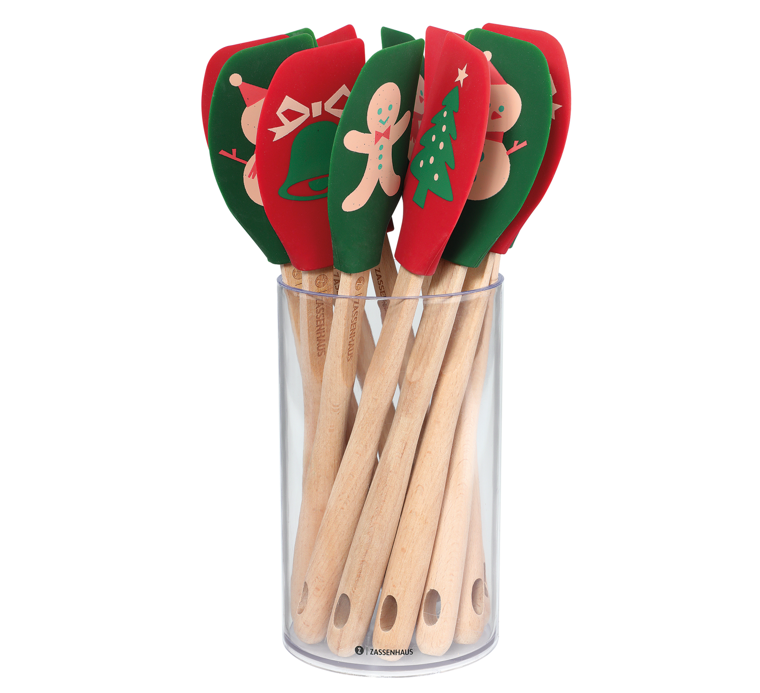 Deegschrapers XMAS gesorteerd, beukenhout 30,5 cm