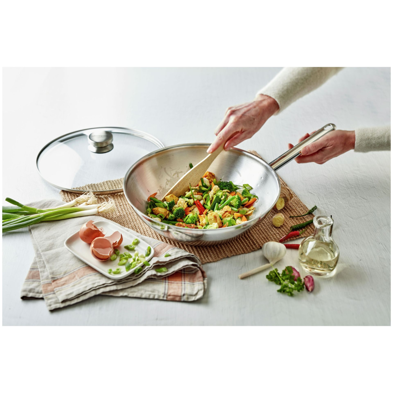Demeyere Apollo Wokpan 30 cm + deksel