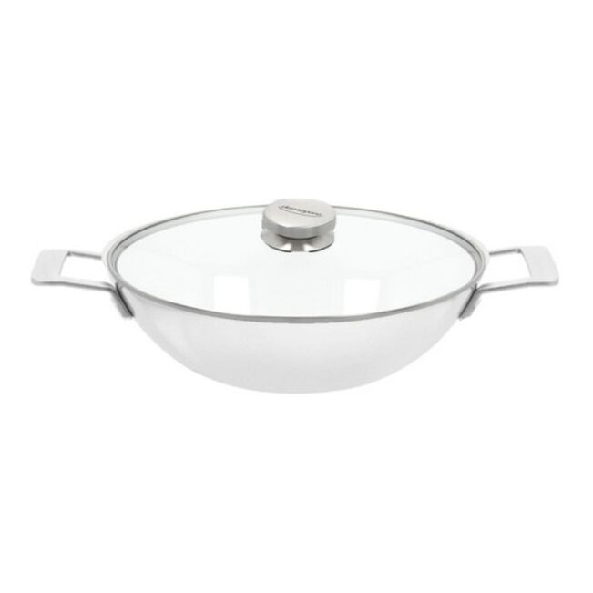 Demeyere industry Wok 30cm vlakke bodem + deksel