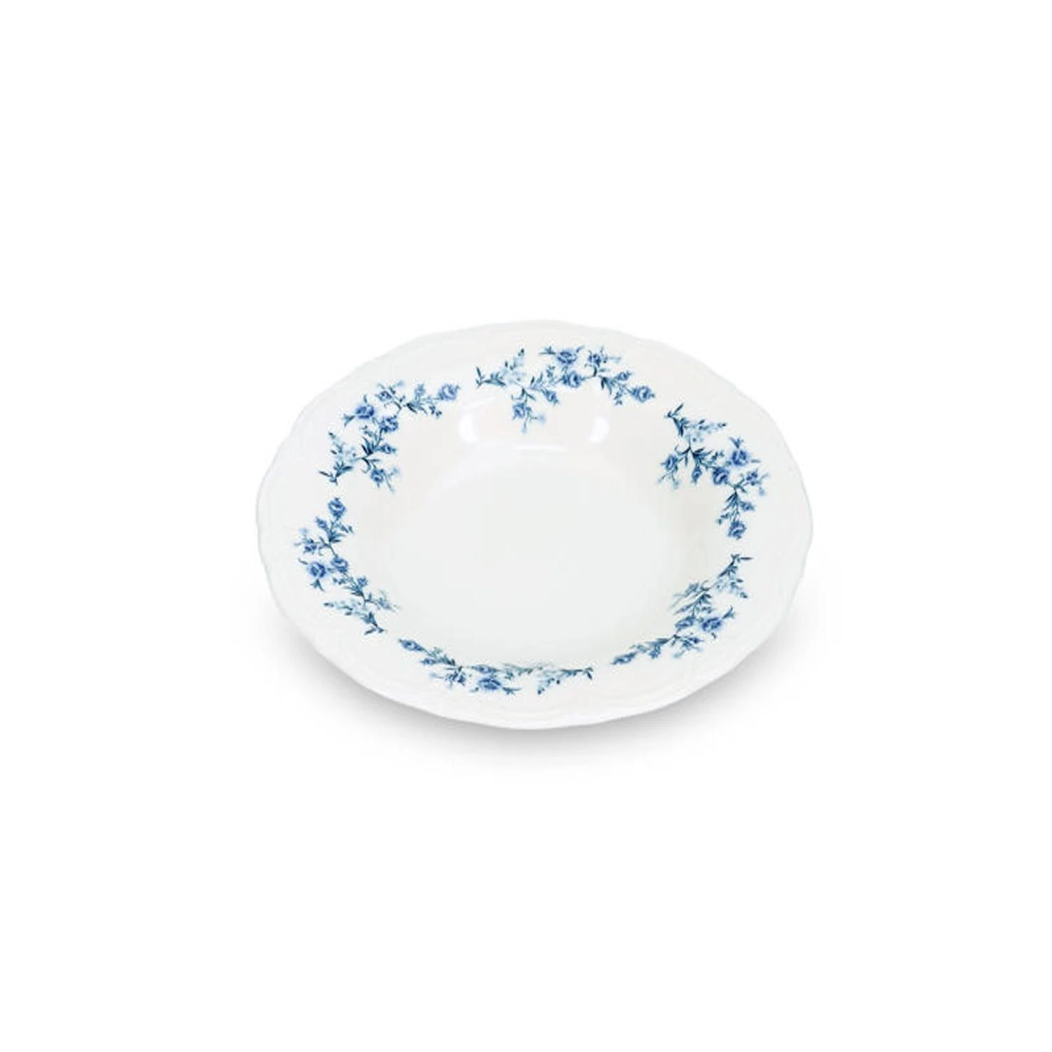 BonBistro Retro Diep Bord 23 cm Blue Flower