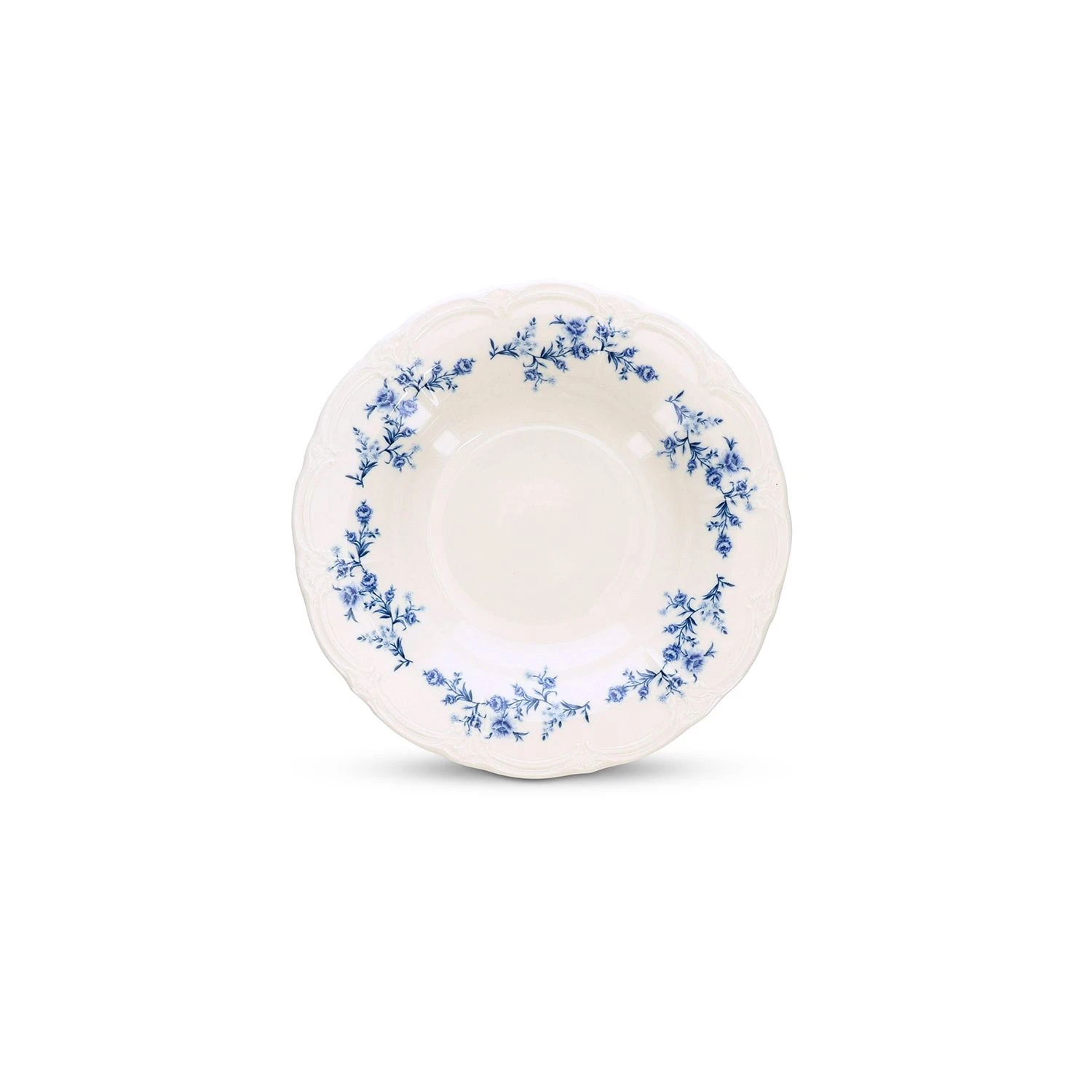 BonBistro Retro Diep Bord 23 cm Blue Flower