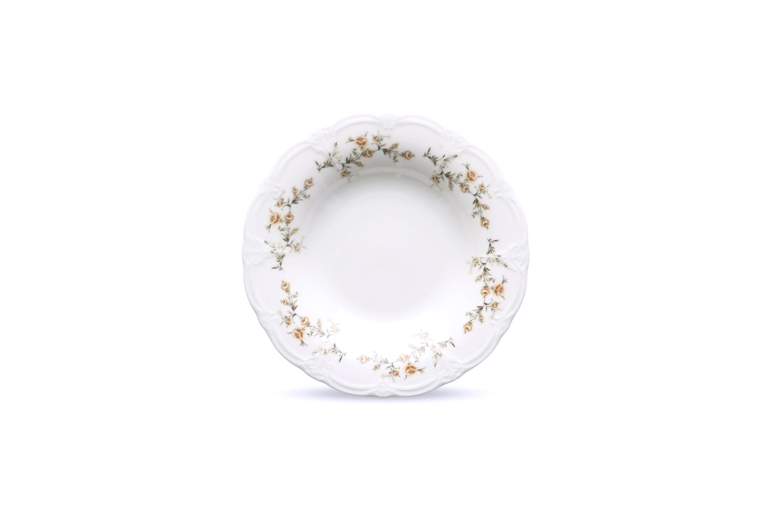 BonBistro Retro Diep Bord 23 cm Brown Flower