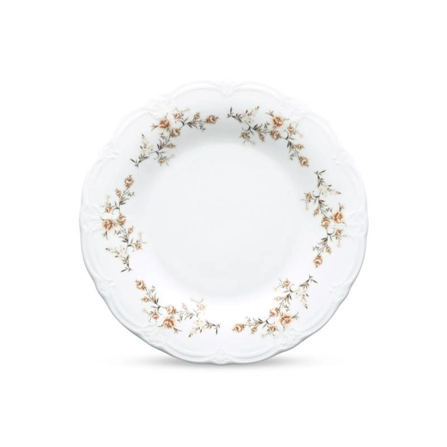 BonBistro Retro Plat Bord 27 cm Brown Flower