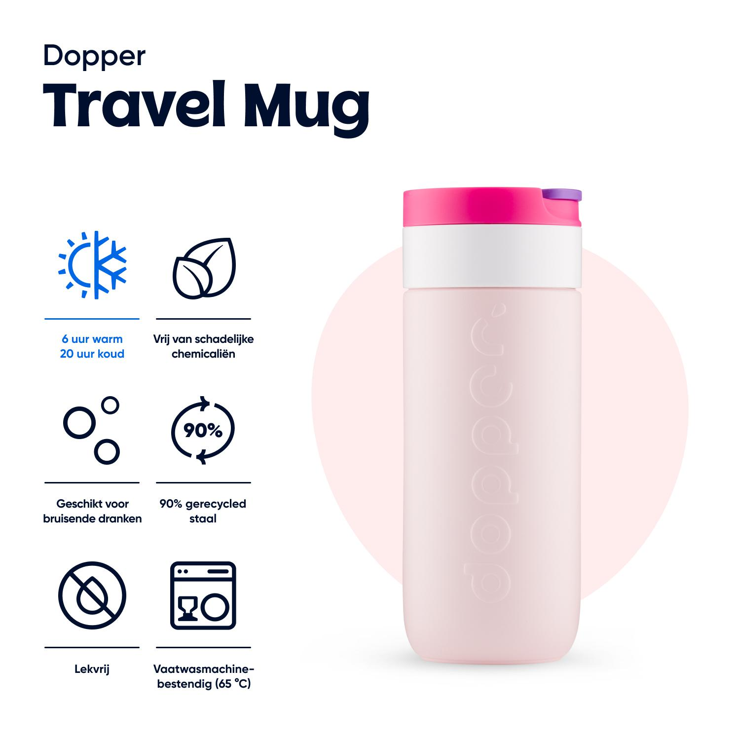 Dopper Travel Mug Berry Pink 400ml