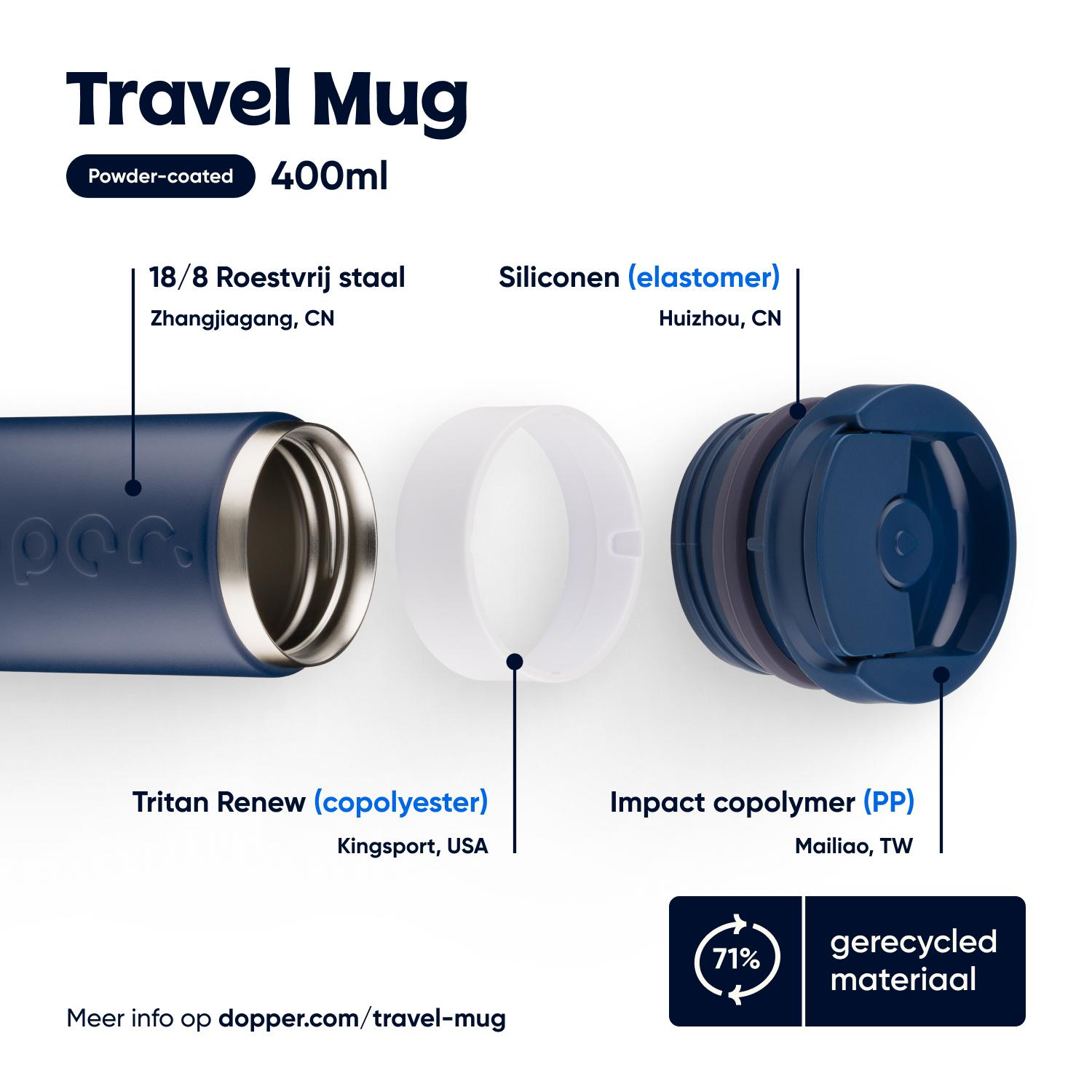 Dopper Travel Mug Breaker Blue 400ml