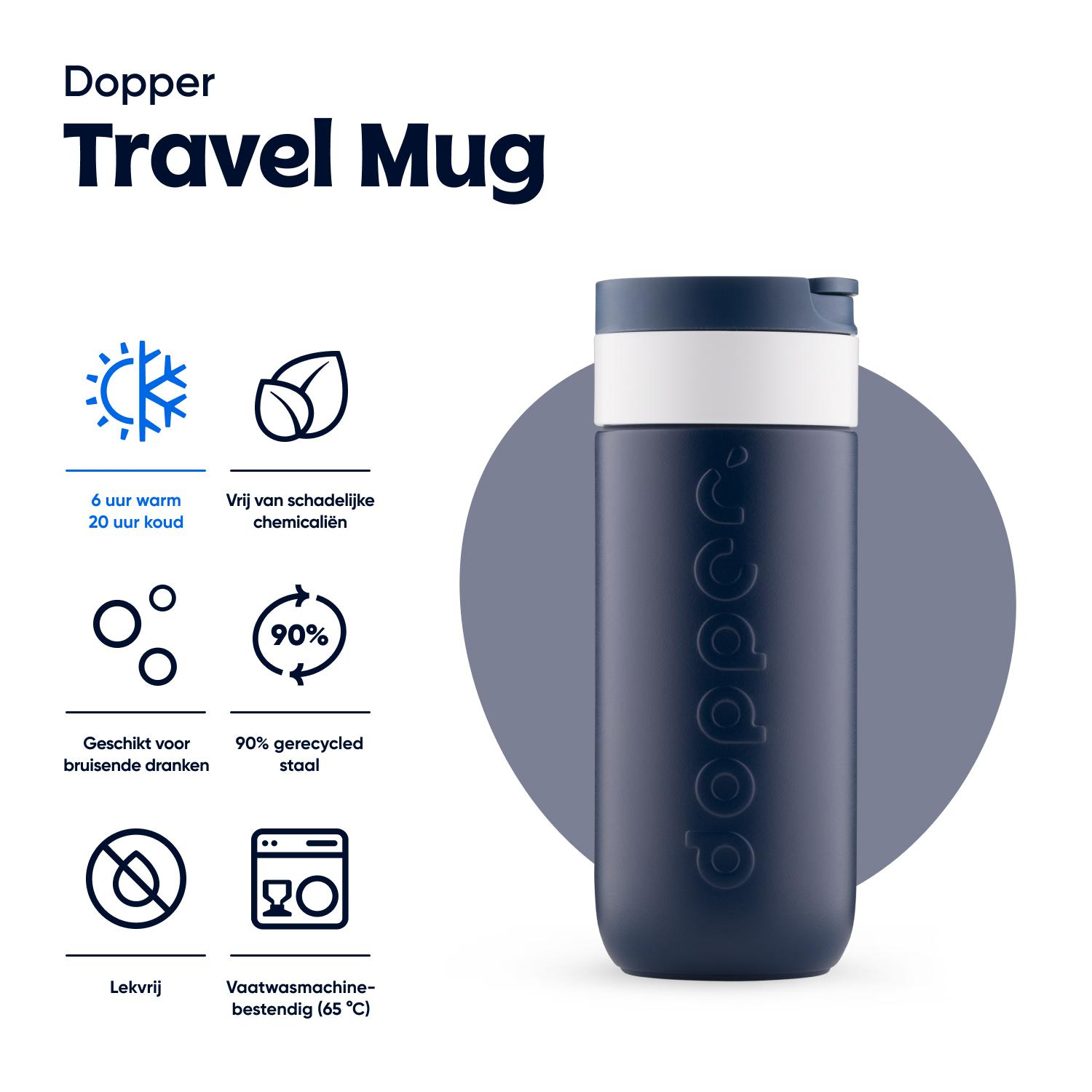Dopper Travel Mug Breaker Blue 400ml