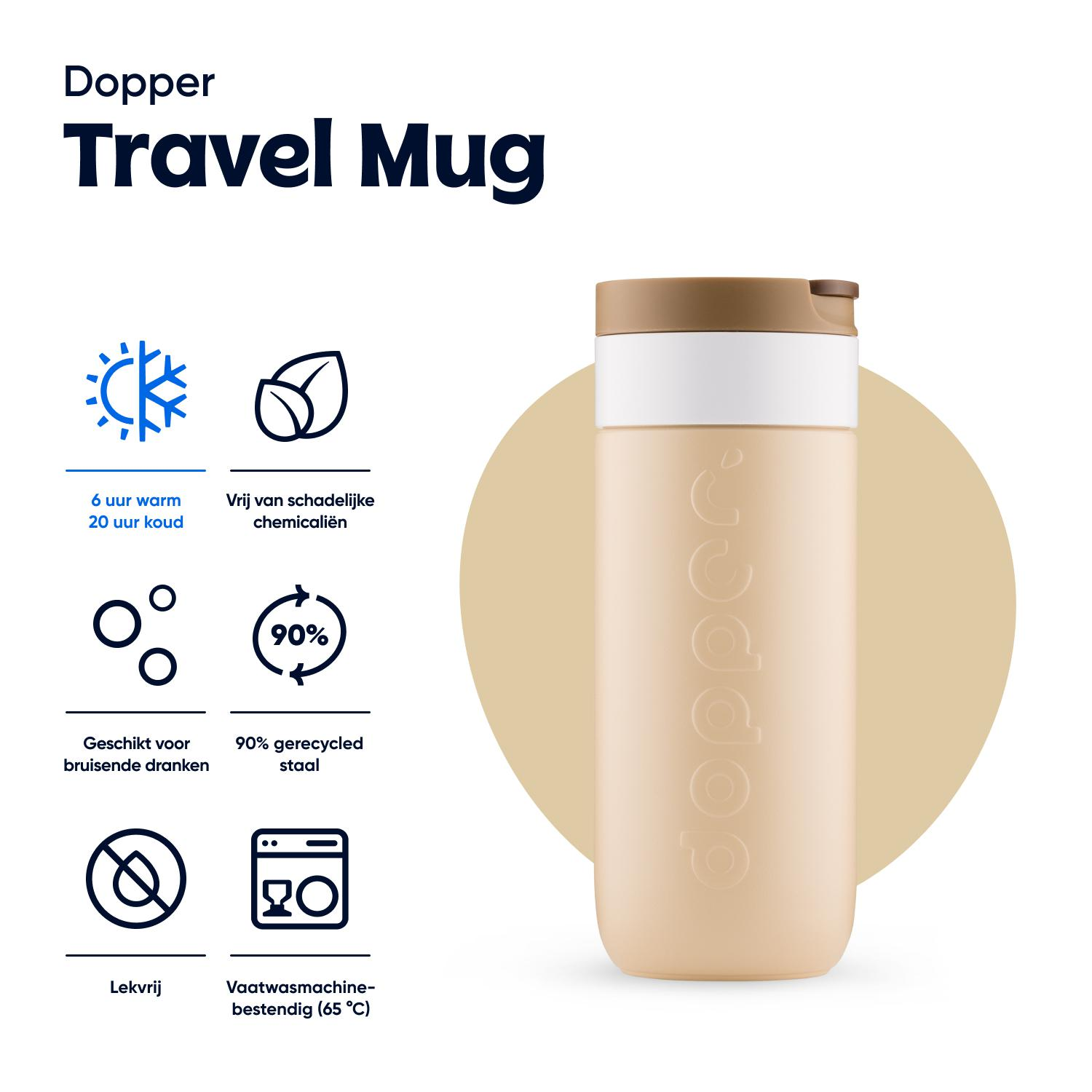 Dopper Travel Mug Earthy Brown 400ml