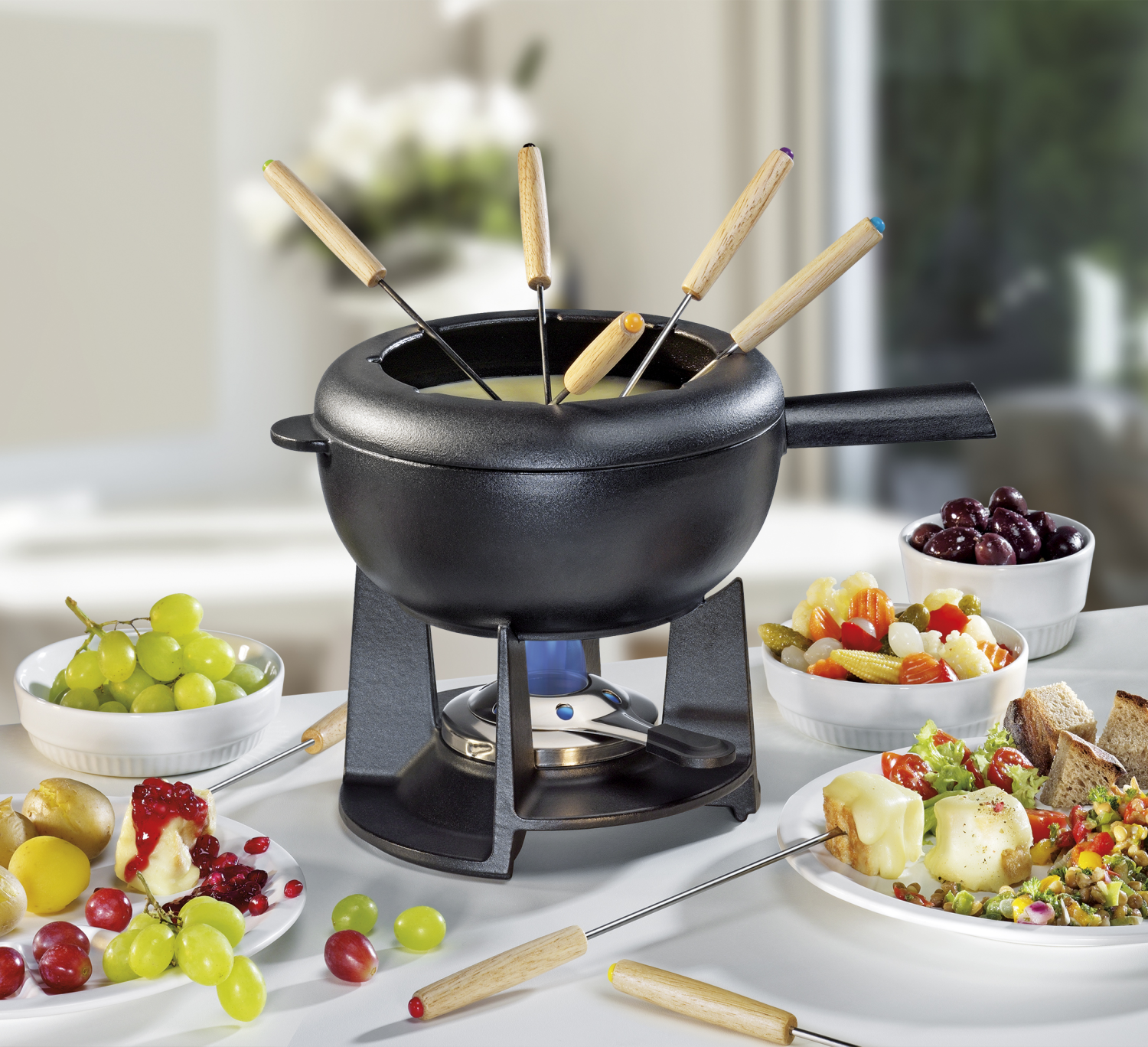 Fondue gaarnituur SAAS-FEE 20 cm