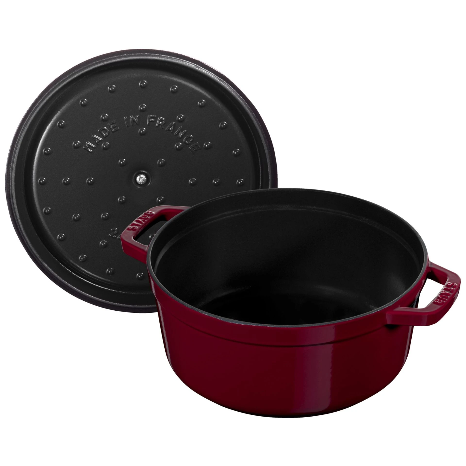 Gietijzeren braadpan Ø 24 cm Bordeaux