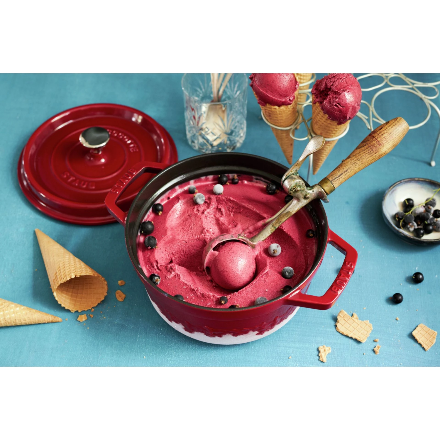 Gietijzeren braadpan Ø 24 cm Bordeaux