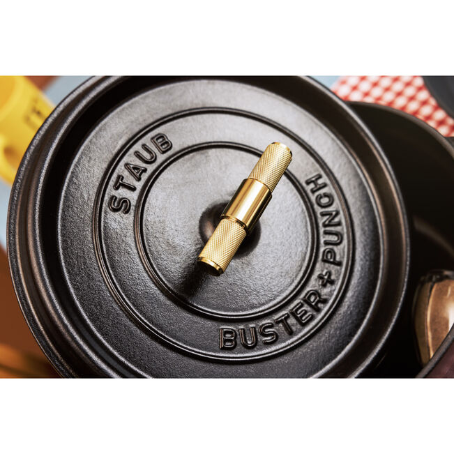 Staub Buster & Punch Gietijzeren braadpan Ø 24 cm Zwart