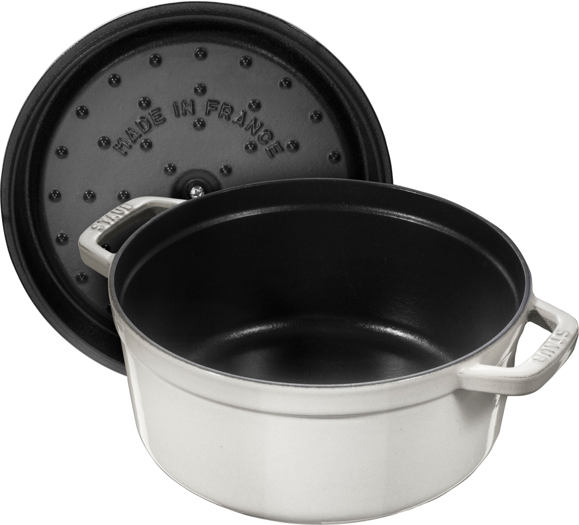 Staub Gietijzeren braadpan Ø 24cm white truffle