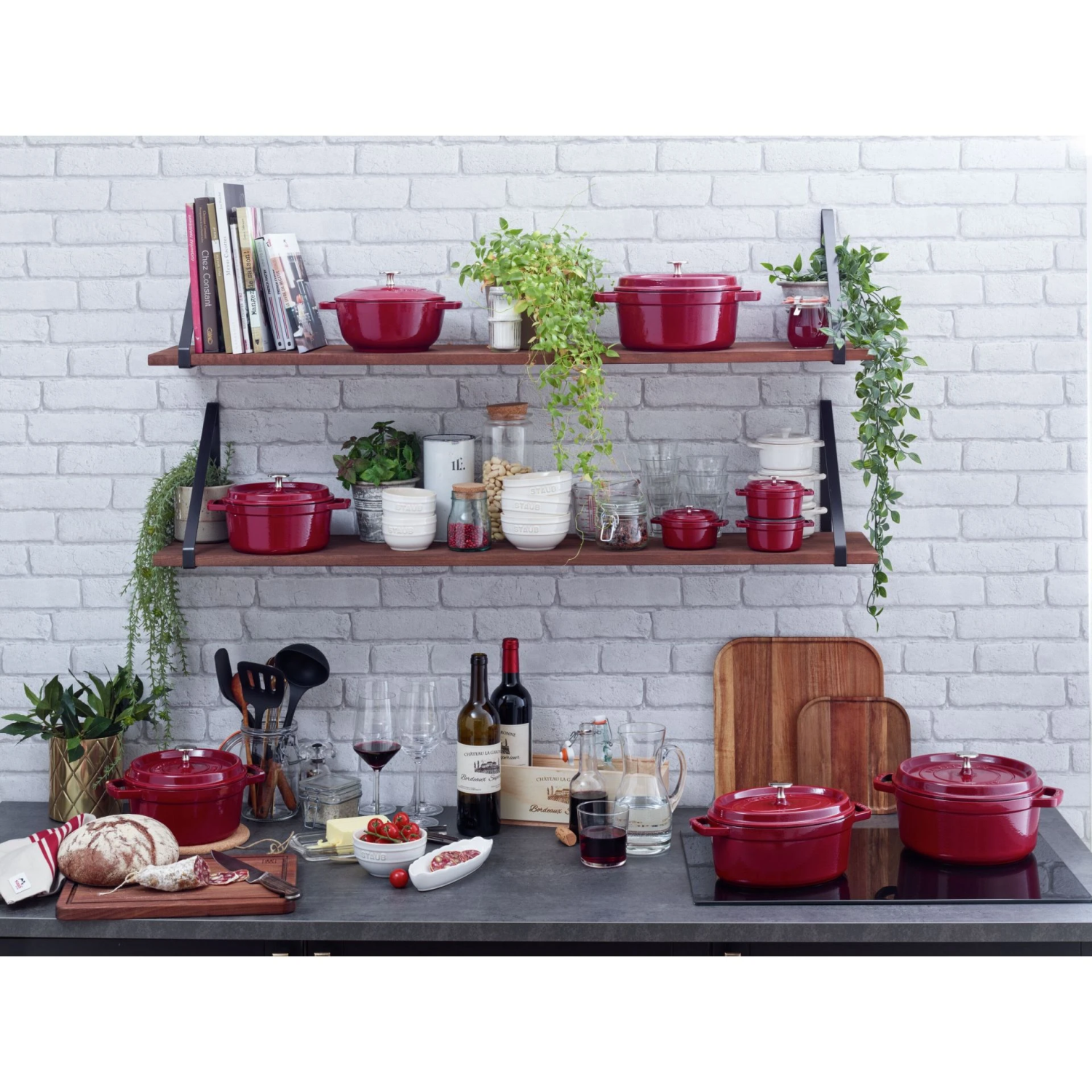 Gietijzeren braadpan Ø 26 cm Bordeaux