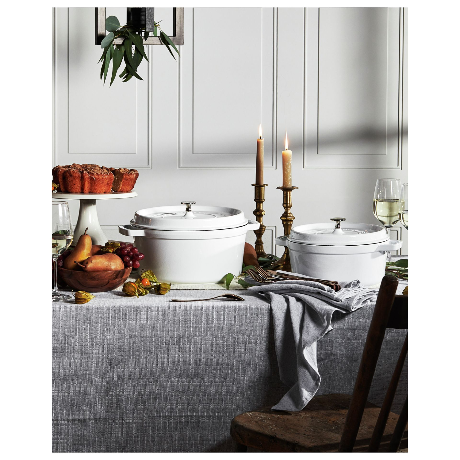 Gietijzeren braadpan Ø 26cm Wit