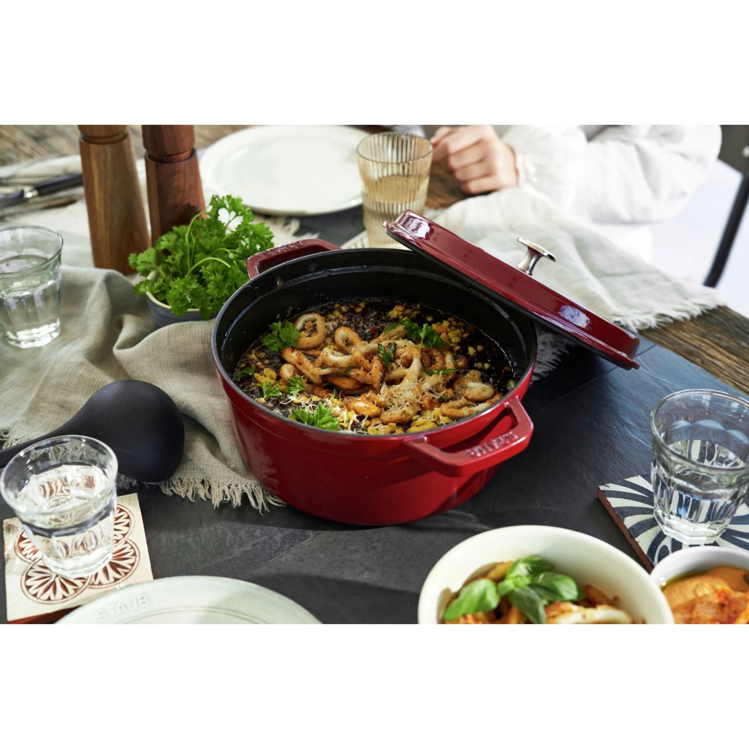 Gietijzeren braadpan Ø 28 cm Bordeaux