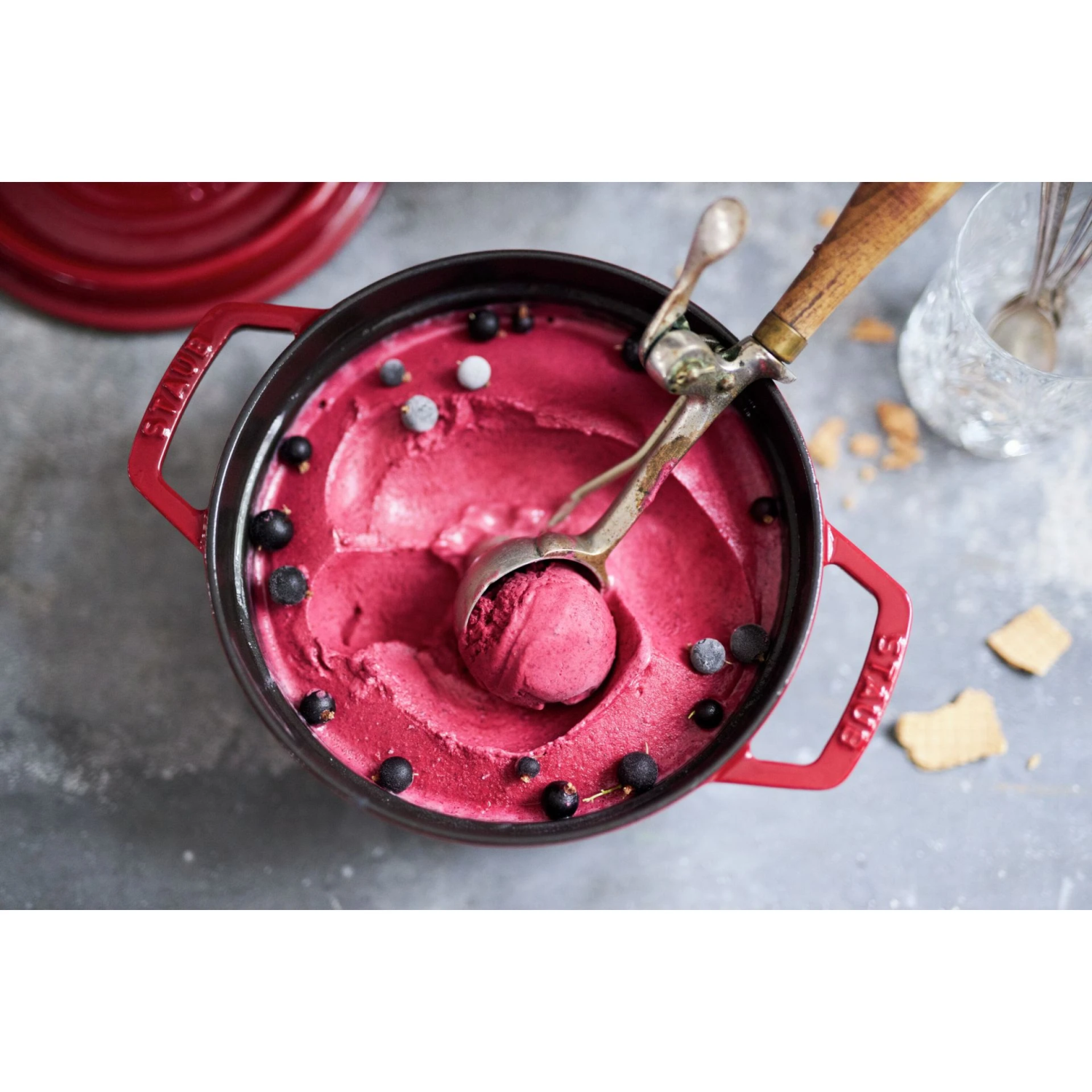 Gietijzeren braadpan Ø 28 cm Bordeaux