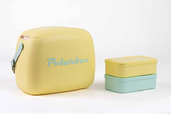 Polarbox Koelbox 6L + 2x Lunchbox GEEL CYAAN