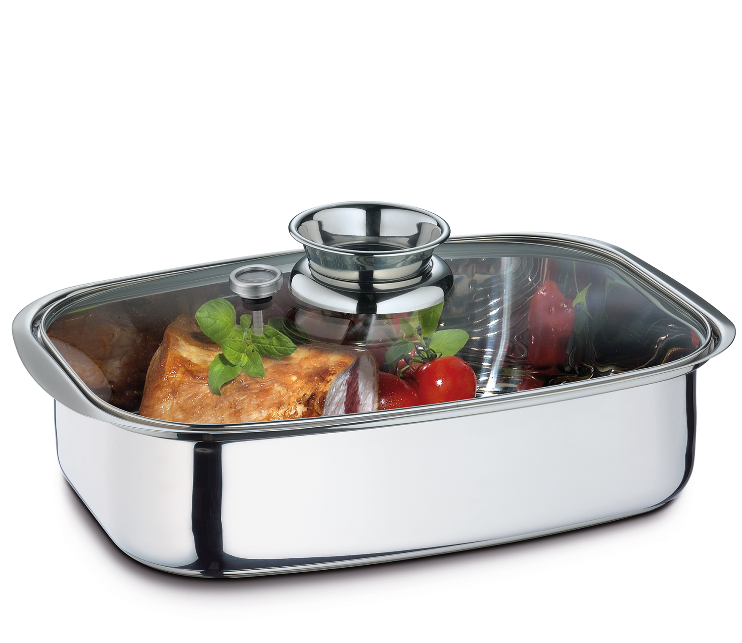 KÜCHENPROFI Aromabraadslede/Stoompan edelstaal roestvrij