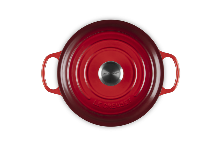 Lage Braad-/Stoofpan Sauteuse 24 cm Kersenrood