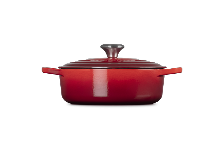 Lage Braad-/Stoofpan Sauteuse 24 cm Kersenrood