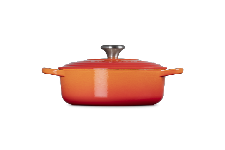 Lage Braad-/Stoofpan Sauteuse 24 cm Oranjerood