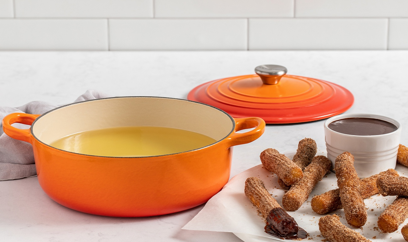 Lage Braad-/Stoofpan Sauteuse 24 cm Oranjerood