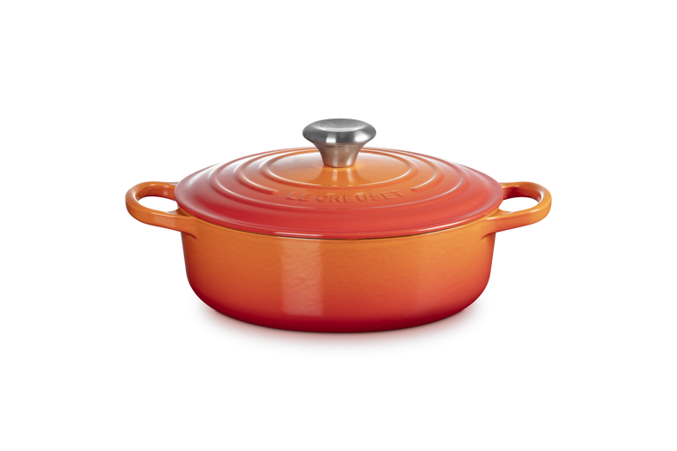 Lage Braad-/Stoofpan Sauteuse 24 cm Oranjerood