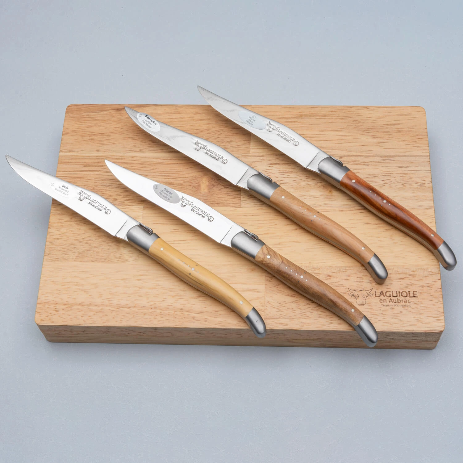 Laguiole en Aubrac steakmes 4 delig Mixed Wood