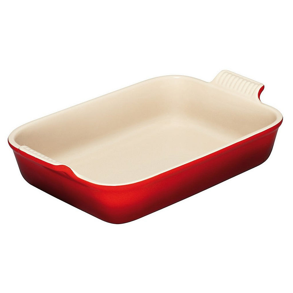 Le Creuset Aardewerk Ovenschaal Rechthoekig 32X24cm rood