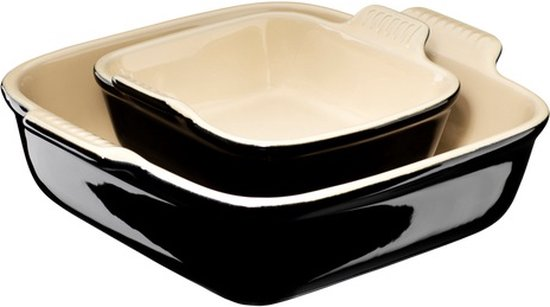 Le Creuset Aardewerk Ovenschlen set vierkant 13/20 cm