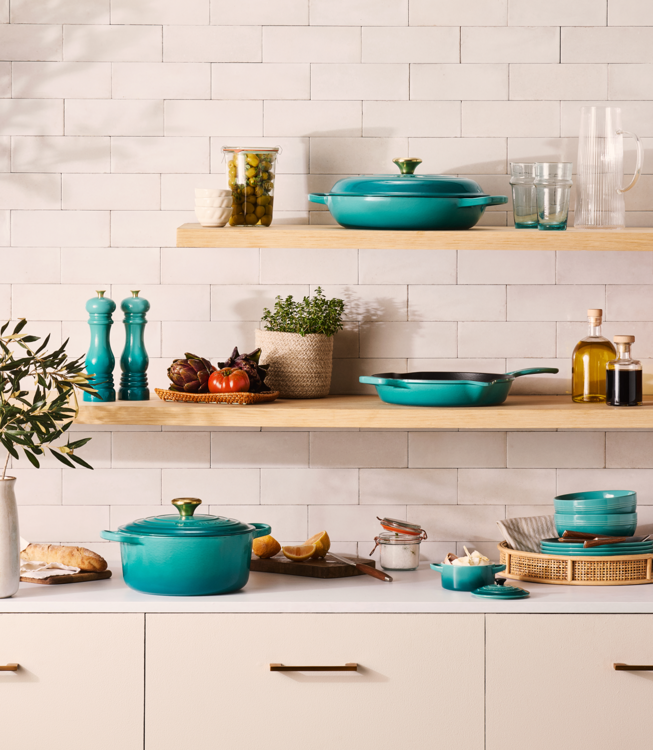 Le Creuset Bleu Riviera Marmite 22cm 2,2L