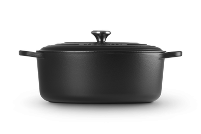 Le Creuset Braad- / Stoofpan Signature ovaal 35cm 8,9l - Mat Zwart