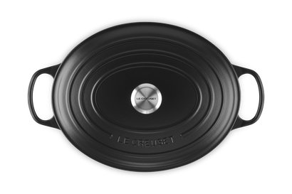 Le Creuset Braad- / Stoofpan Signature ovaal 35cm 8,9l - Mat Zwart