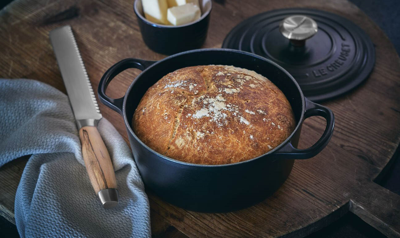 Le Creuset Braad- / Stoofpan Signature rond 28cm 6,7 - mat zwart