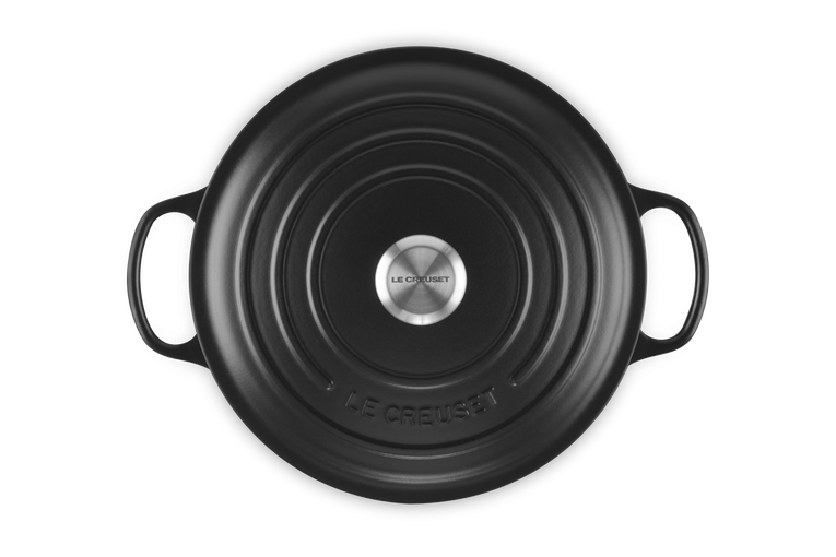 Le Creuset Braad- / Stoofpan Signature rond 28cm 6,7 - mat zwart