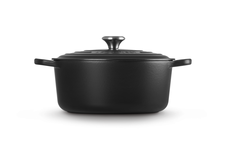 Le Creuset Braad- / Stoofpan Signature rond 28cm 6,7 - mat zwart