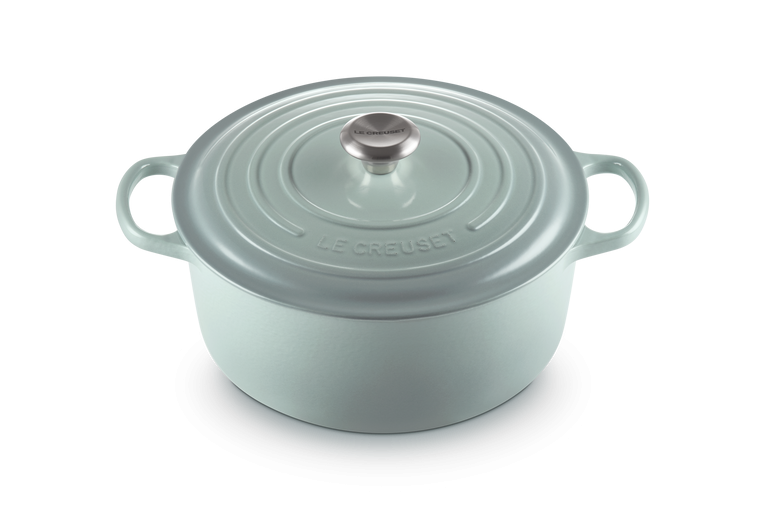 Le Creuset Braad- / Stoofpan Signature rond 28cm 6,7 - sea salt