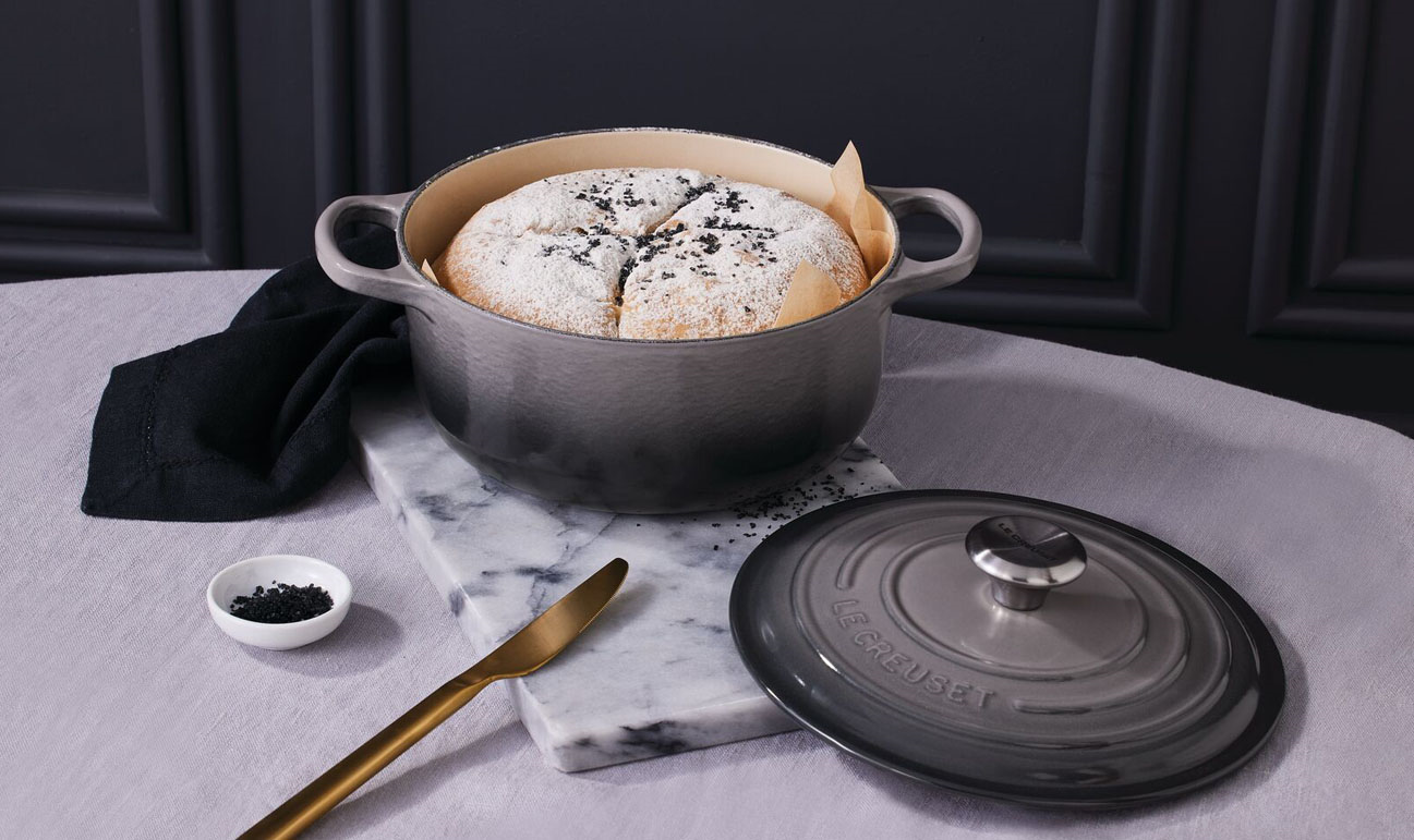 Le Creuset Braad- / Stoofpan Signature rond 28cm 6,7l - Flint