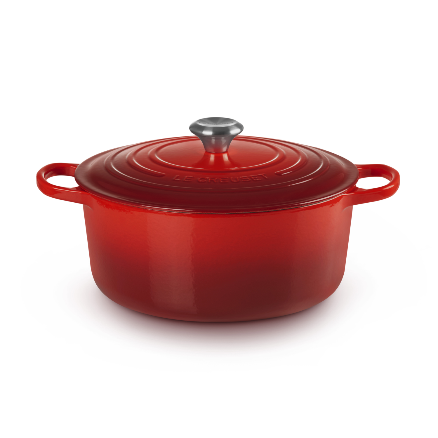 Le Creuset Braad- / Stoofpan Signature rond 28cm 6,7l - Kersenrood