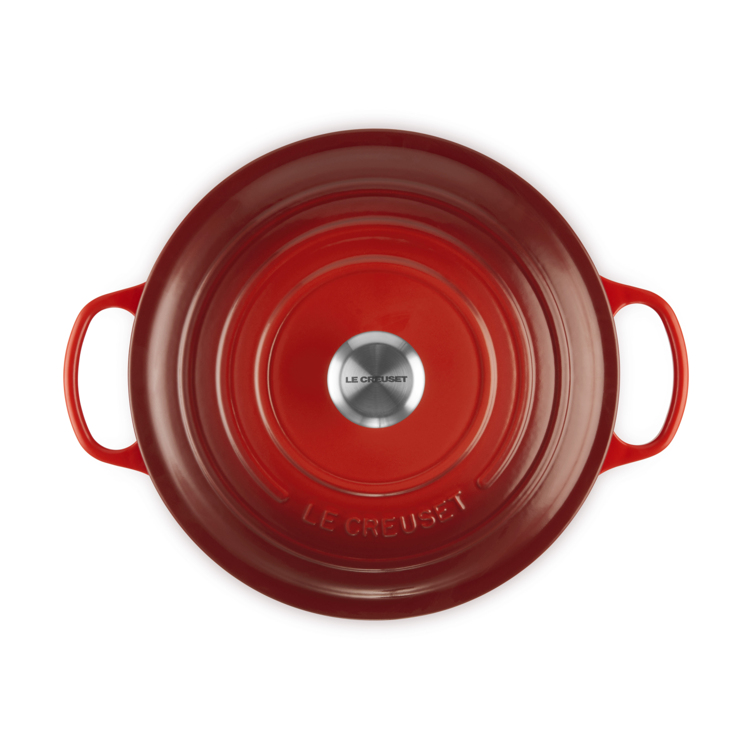 Le Creuset Braad- / Stoofpan Signature rond 28cm 6,7l - Kersenrood