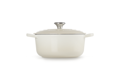 Le Creuset Braad- / Stoofpan Signature rond 28cm 6,7l - Meringue
